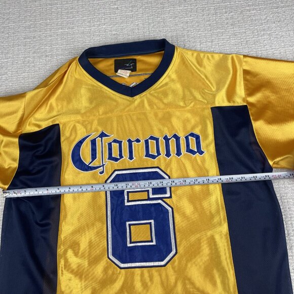 Vintage Calhoun Sportswear Football Corona Beer Bottle #6Mexico Beach T Shirt L - Picture 11 of 16